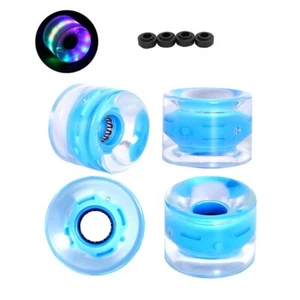 4pcs 60X45mm Led Skateboard wheels Pennyboard PU longboard wheels 78A - Picture 1 of 16