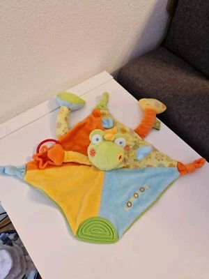 Frosch Lomolos bunt Schnuffeltuch Schmusetuch Baby Kuscheltuch BabyFehn Fehn #5
