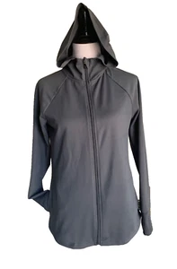 Marika Hoodie Jacket Womens L Gray Running Full Zip heavy knit Workout - Picture 1 of 11