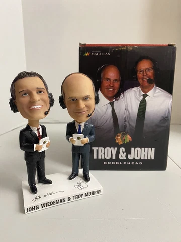 Chicago Blackhawks Troy Murray and John Wiedeman Bobblehead SGA 10/20/19 NIB Cover
