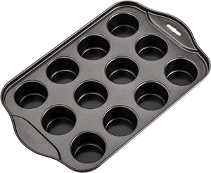 2 Pack 12 Cavity Mini Cheesecake Pan with Removable Bottom - Picture 1 of 12