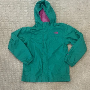The North Face Youth L Girls Rain Jacket Green 14/16 - Picture 1 of 6