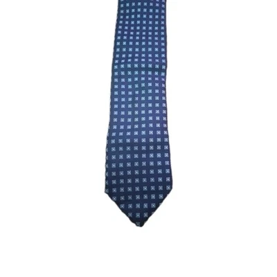 Gravata Pal Zileri masculina multicolorida geométrica 100% seda feita à mão na Itália - Imagem 1 de 3