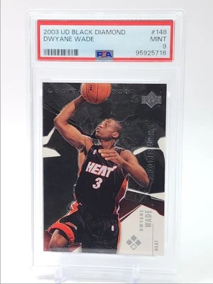 DWYANE WADE 2003-04 UPPER DECK BLACK DIAMOND ROOKIE GEMS RC PSA 9 Q5006 - Image 1 of 2