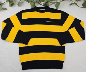 Suéter De Colección Iowa Hawkeyes Amarillo y Negro Tejido Pullover A Rayas Escritura Talla M - Imagen 1 de 9