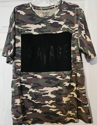 Camisa para hombre Brooklyn Laundry Camuflada "Salvaje"/Talla L de EE. UU./Ropa para hombre/Camisa camuflada Foto 1 de 4