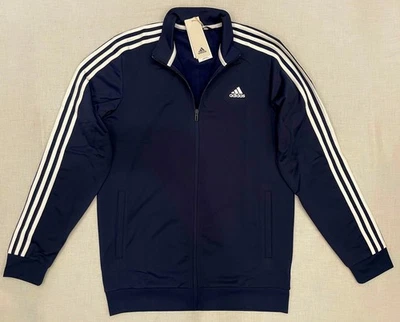 Chaqueta deportiva Adidas para hombre grande y alta con cremallera completa Legend Ink/blanco H46100 Foto 1 de 4