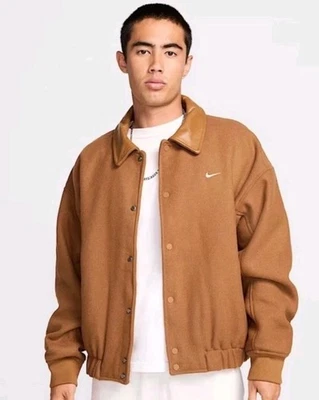Мужская шерстяная университетская куртка Nike Solo Swoosh размер XL FZ1168-281 - Изображение 1 из 4