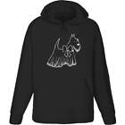 'Scottie Dog With Bow' Adult Hoodie / Hooded Sweater (Ho010961)