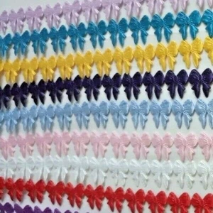1 m - Small Satin Bows, Lace Trimming Ribbon Bridal, Craft Card - Picture 1 of 11