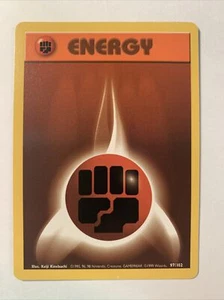 Fighting Energy - ERROR Ink Bubble Ink Blot 97/102 - Pokemon Base Set - NM - Picture 1 of 12