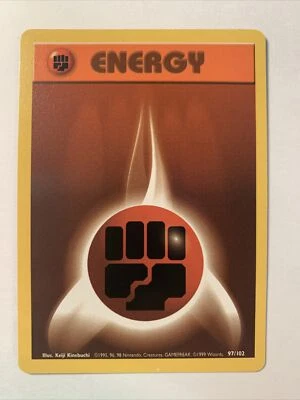 Fighting Energy - ERROR Ink Bubble Ink Blot 97/102 - Pokemon Base Set - NM - Image 1 of 4