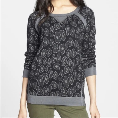 Suéter Marc By Marc Jacobs Cassidy Estampado Leopardo Negro Gris Talla S Rayón ⭐️9221 Foto 1 de 4