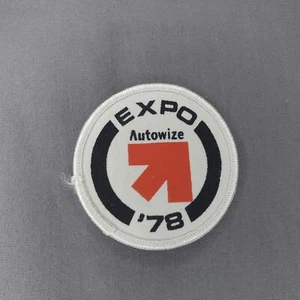 Parche publicitario redondo Expo Auto Parts 1978 tamaño automático 2 3/4" - Imagen 1 de 2
