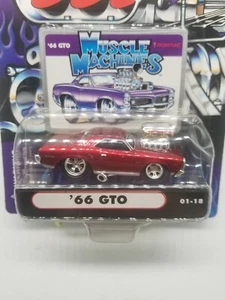  Muscle Machines 66 GTO 2001 1/64 Scale 01-18 Magenta - Picture 1 of 10