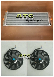 24"x8"x2.5" Air to Water Intercooler+Fan Aluminum Heat Exchanger universal - Picture 1 of 7