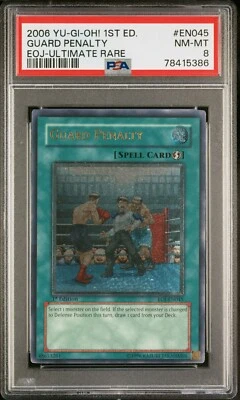 Yugioh Guard Penalty EOJ-EN045 1st Edition Ultimate PSA 8 NM/MINT - Image 1 of 2