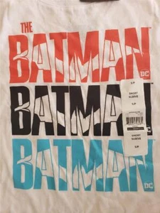 DC Comics BATMAN T Shirt Jr Girls Short Sleeve Top Small White Tee Crew Neck NEW - Picture 1 of 1
