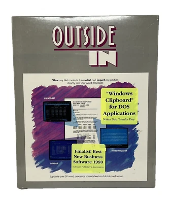 OUTSIDE IN Windows Clipboard for DOS Applications DATA Transfer Software Vintage - Image 1 of 4