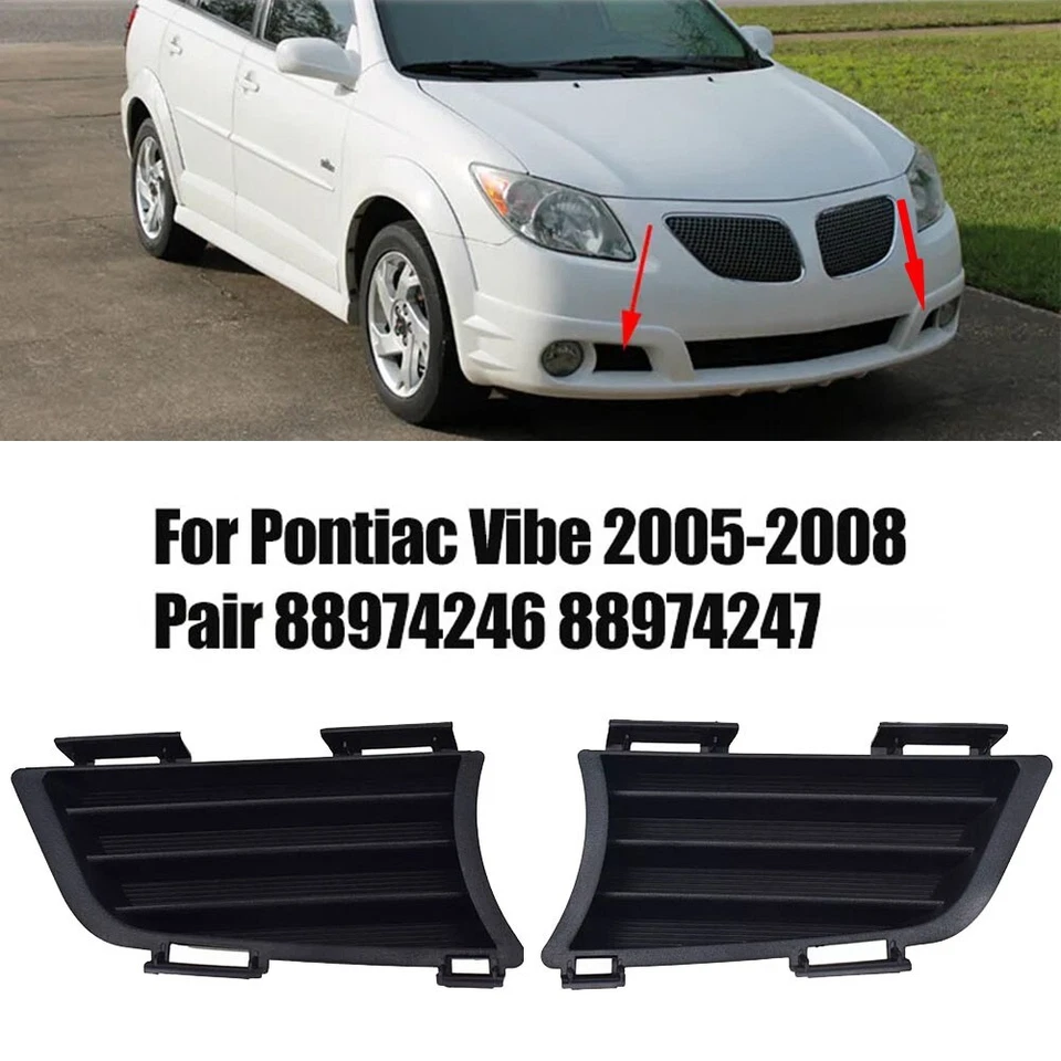 2Pcs Front Bumper Lower Fog Light Cover Outer Grilles For Pontiac Vibe 2005-2008 — 第 1/4 张图片