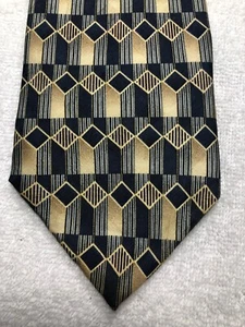 PIERRE CARDIN MENS TIE NAVY BLUE WITH BEIGE 4 X 61 - Picture 1 of 4