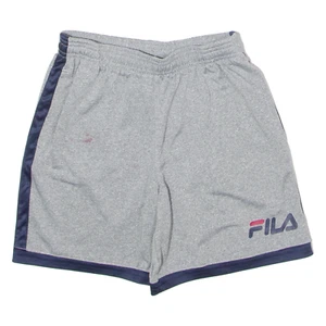 FILA Boys Sports Shorts Grey Striped 7-8Y W22 - Picture 1 of 6