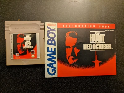 The Hunt For Red October Nintendo Gameboy Cartridge Tested & Manual - Image 1 of 4