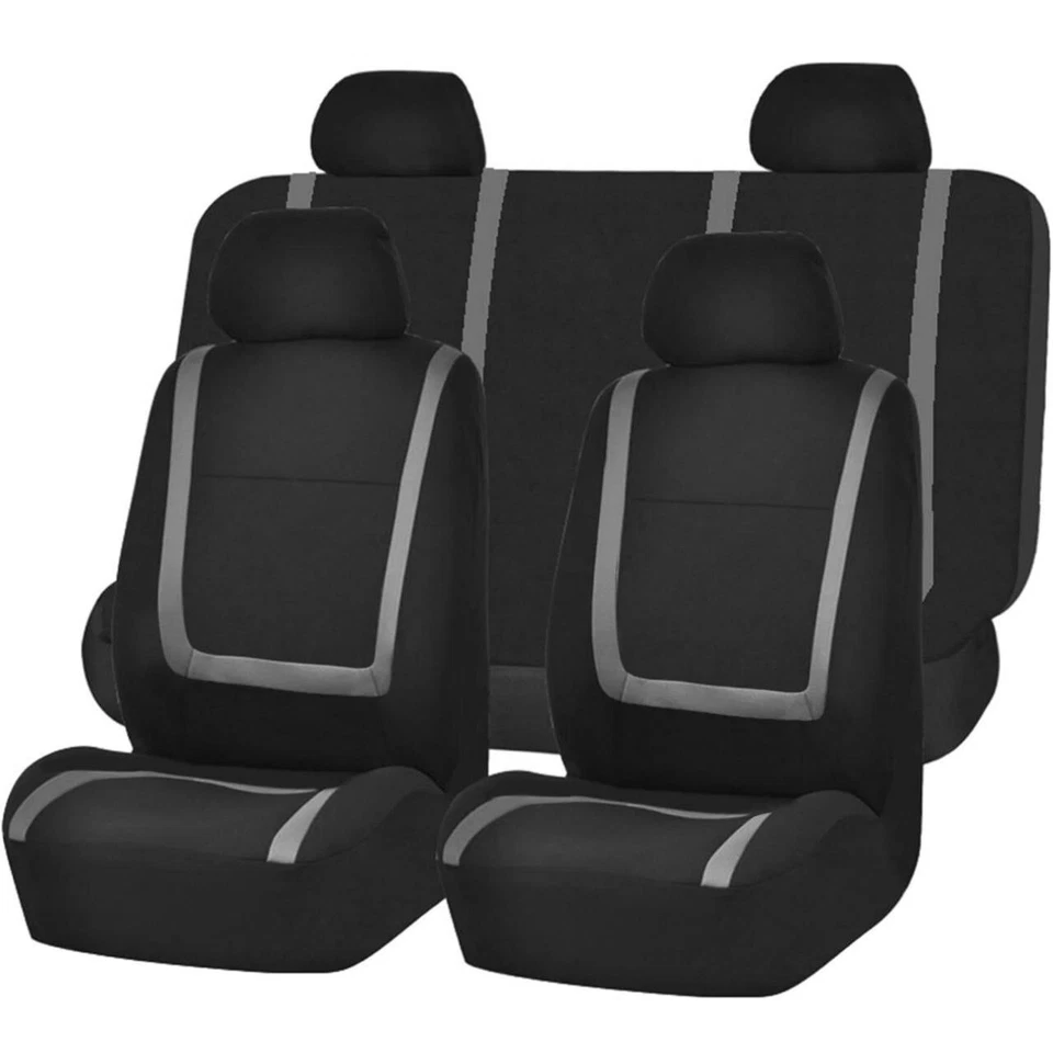 For All Maserati Gray Lines Seat Covers High Quality Cushioned Perfect Fit - Image 1 of 4