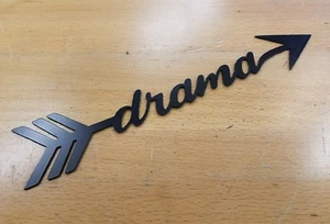 Drama Arrow metal wall art plasma cut decor gift idea - Picture 1 of 1