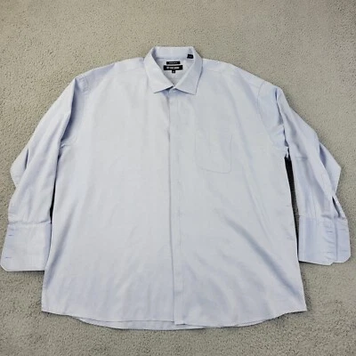 Stacy Adams Shirt Mens 20 34-35 Light Blue Dots Button Up Long Sleeve - Image 1 of 4