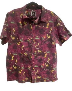CR-24 Bordo Cromato Button Up Shirt Size XL Abstract Print - Picture 1 of 7