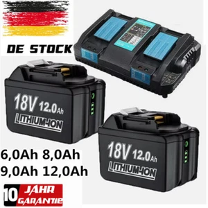 18V 6Ah 12Ah 9Ah Akku Für Makita BL1850 BL1830 BL1860B Led Anzeige / Ladegerät  - Bild 1 von 43
