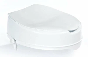 Erhöhter WC-Sitz 10 cm,ohne Haltegriffe, weiß   - Bild 1 von 8