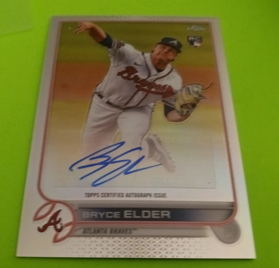 2022 BRYCE ELDER Topps Chrome SILVER REFRACTOR AUTOGRAPH ROOKIE Card #AC-BE MINT - Image 1 of 1