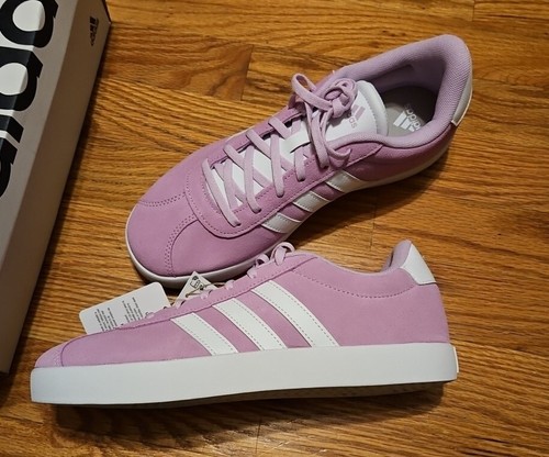 Scarpe da skateboard Adidas bambino VL Court 3.0K nuove con etichette rosa US 7 UK 6 5 EU 40