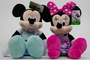 Disney Easter Pastel 19" Mickey Mouse & Minnie Mouse Stuffed Plush NWT - Picture 1 of 2