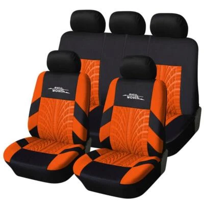 Fundas de asiento de auto universales estilo detalle pista neumáticos moda autoyouth se adaptan a la mayoría de los Br Foto 1 de 4