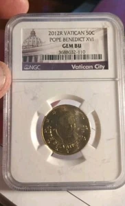 2012 R Vatican City Silver Half Dollar Pope Benedict XVI Gem BU NGC - Picture 1 of 4