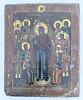 19th c. Russian Egg Tempura Painted Icon of Mother Mary + , 10 5/8” x 8 5/8”