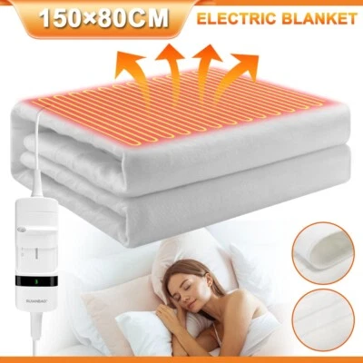 Electric Blanket Heated 3 Heat Settings Single Size Underblankets 150x80cm UK - Image 1 of 4