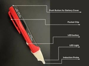 Electricistas' Choice! Probador de voltaje de CA 10-1000V | Compacto y duradero - Imagen 1 de 13