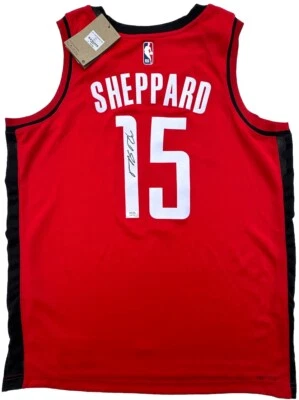 REED SHEPPARD SIGNED #15 HOUSTON ROCKETS SWINGMAN NIKE BASKETBALL JERSEY PSA/DNA - Image 1 of 4