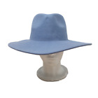 Universal Thread Target blue felt wool wide brim fedora hat