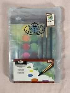 New, Royal & Langnickel 18 Peace Watercolor Set artist paint & Brushes. - Picture 1 of 3