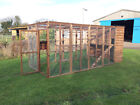 Cat Run With Raised Sleeping Box Walk In Pet Enclosure House Cattery 