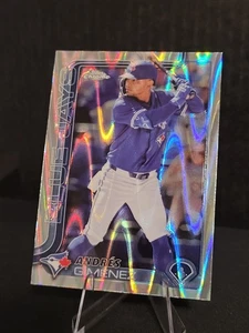 2025 Topps Chrome #70 Andres Gimenez Raywave - Picture 1 of 2