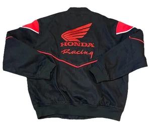 Giacca Moto Honda Racing Licenza Ufficiale Rossa e Nera - Uomo Large Denim - Foto 1 di 8