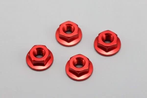 Yokomo M4 Aluminium gezahnte Flanschmutter (rot) (4) [ZC-N4FRA] - Bild 1 von 1
