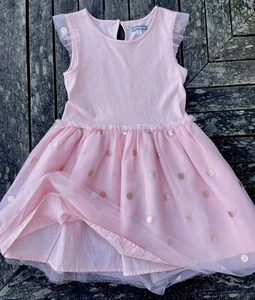 New NWT Vertbaudet Dress 5 Y Girls Summer (Skirt With Layers) Pink France - Picture 1 of 9