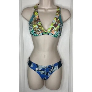 Conjunto de bikini reversible con estampado floral halter con tiras en la espalda Maaji traje de baño grande - Imagen 1 de 14
